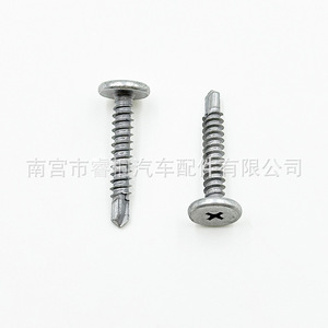 Vis autotaraudeuse à tête ronde galvanisée Shuangxuan Phillips Dovetail 4.6*29 pour tôles et plaques d'acier - Product Image 1