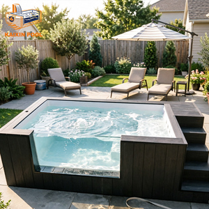 สระว่ายน้ำสำหรับผู้ใหญ่40ft หน้าต่างกระจกปั๊มความร้อนสูงถึงพื้นสระว่ายน้ำขนาดเล็กดีไซน์ใหม่20FT - Product Image 5