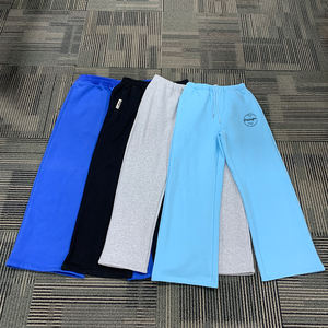 OEM özelleştirilmiş ter pamuk SportJogger geniş bacak pantolon işlemeli yüksek kaliteli pamuk Baggy polar <span class=keywords><strong>Sweatpants</strong></span> kadınlar - Product Image 3