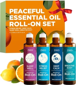 Juego <span class=keywords><strong>de</strong></span> Aceites Esenciales 100% Puros con Bergamota, Limón, Rosa y Manzanilla - Roll-On <span class=keywords><strong>de</strong></span> 10 ml para Spa Corporal y Todo Tipo <span class=keywords><strong>de</strong></span> <span class=keywords><strong>Piel</strong></span> - Product Image 2