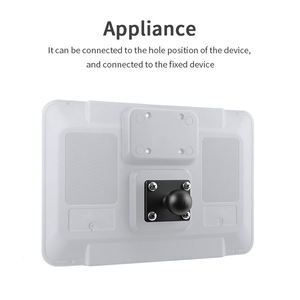 VINmounts Support de fixation carré en alliage d'aluminium à quatre trous de 1 pouce avec base à boule en caoutchouc compatible RAM pour tablette GPS et téléphone - Product Image 1