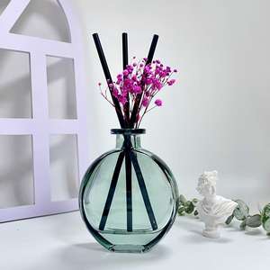 Vente en gros d'usine de vases en verre de haute qualité avec logo personnalisable pour la décoration de la chambre à coucher et du salon - Product Image 5