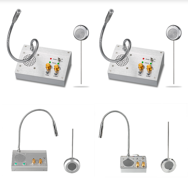 KNTECH Stainless Steel Handsfree 2 Way Noise Reduction Window Intercom for Bank Office Station Made in China