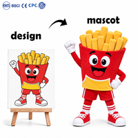 Costume de Mascotte en Peluche Personnalisé Dessin Animé Personnage Mascotte Crème Glacée Dessert OEM ODM Publicité Entreprise Club Promotion Magasin