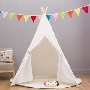 Tente tipi intérieure en toile 100% coton pour enfants, tente de jeu pour enfants à usage intérieur - Product Image 1