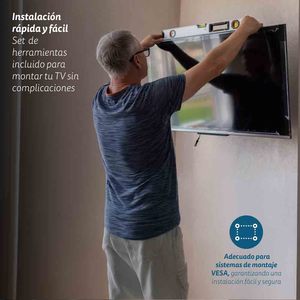 Support mural articulé pour téléviseurs de 40 à 75 pouces, jusqu'à 45 kg, VESA 100x100 à 600x400 - Product Image 6