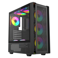 Panel Frontal Horizontal Personalizado para PC ATX con Pantalla LCD, Fuente de Alimentación, Vidrio Transparente, LED, a Prueba de Polvo, para Juegos
