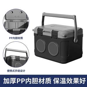 Nevera portátil para acampar de 21L con altavoz Bluetooth para coche, almacenamiento de alimentos frescos y uso en mercados nocturnos - Product Image 3