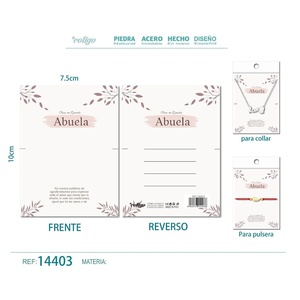 Biglietto di auguri per la nonna-carta regalo di gioielli