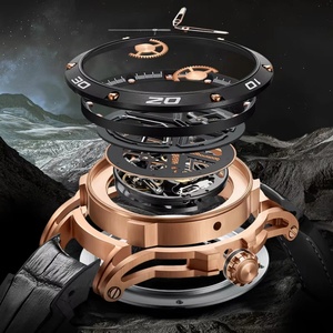 BG4601 Men <b>Automatic</b> Luxury Tourbillon <b>Watch</b> Vintage Mechanical 5ATM <b>Skeleton</b> Sapphire Luminous Leather Strap German Craft - Product Image 5
