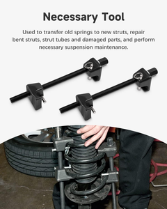 Kit de 2 compresseurs de ressorts hélicoïdaux robustes avec goupille de sécurité <span class=keywords><strong>pour</strong></span> remplacement de ressorts de voiture <span class=keywords><strong>et</strong></span> de fourgonnette - Product Image 4