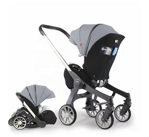 Cadre en aluminium 4-en-1 pliable et léger, certifié EN1888, tissu respirant, 0-3 ans, plusieurs options de couleurs - Product Image 2