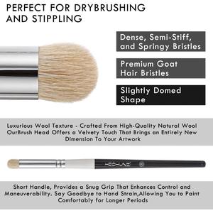 2026 Luxury Acrylic <b>Paint</b> Brushes Set 6 Sizes Goat Hair Dry Brushes for Watercolor & Oil Painting Hobby Detail <b>Paint</b> Brush Model - Product Image 3