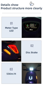 Vehículo Eléctrico para Entrega <span class=keywords><strong>de</strong></span> Comida, Motor <span class=keywords><strong>de</strong></span> 48V*1500W, Batería <span class=keywords><strong>de</strong></span> Litio <span class=keywords><strong>de</strong></span> 20Ah, Bicicleta Eléctrica, Motocicleta Eléctrica <span class=keywords><strong>de</strong></span> Carga <span class=keywords><strong>de</strong></span> 50km/h - Product Image 5