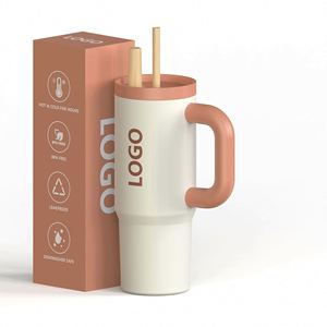 Insulated Stainless Steel Travel Tumbler with Straw & Handle, Large Capacity <b>Portable</b> <b>Vacuum</b> Flask Custom Logo - Product Image 3