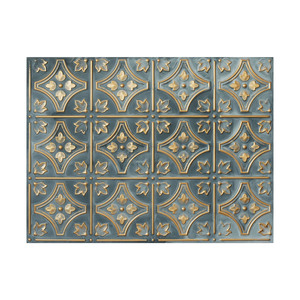Plaques de plafond carrées en PVC imperméables de style Art déco, panneaux muraux décoratifs en relief, PLB10, or antique - Product Image 5