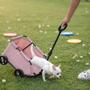 Carrito Plegable de 4 Ruedas <span class=keywords><strong>para</strong></span> Mascotas, Ligero, de Tela Oxford, con Cierre de Cremallera, <span class=keywords><strong>para</strong></span> <span class=keywords><strong>Perros</strong></span> Pequeños, el Más Vendido a Nivel Mundial - Product Image 2