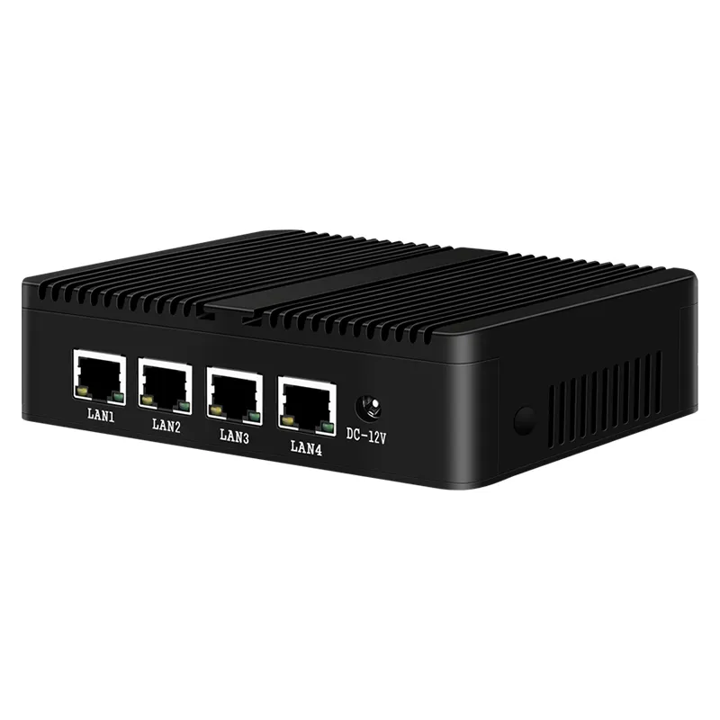 Ordinateur sans ventilateur Pfsense pare-feu appareil 4 Ethernet Celeron J1900 N2830 passerelle réseau routeur Ubuntu ordinateur Mini PC