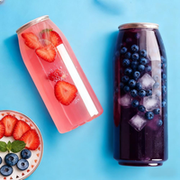 Bocaux en Plastique Transparent PET Personnalisés 250ml 330ml 500ml & 650ml, Bouteilles Claires et Gobelets avec Couvercle pour Café, Soda, Vodka