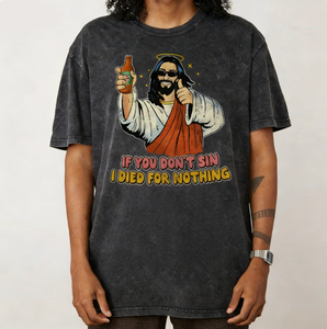 Camiseta de Estilo Americano Lavada de Manga Corta, Estilo Urbano, Corte Holgado, Moda Transfronteriza, Código EE. UU., Camisas para Hombre - Product Image 3