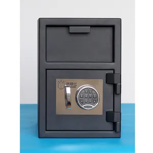 Hot selling solid steel front loading hopper deposit safe box lock with key