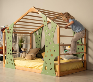 <span class=keywords><strong>Lit</strong></span> d'escalade en bois pour tout-petit Monkey - Cadre de <span class=keywords><strong>lit</strong></span> Montessori au sol - Structure de jeu <span class=keywords><strong>Jungle</strong></span> Gym - <span class=keywords><strong>Lit</strong></span> simple, <span class=keywords><strong>lit</strong></span> double - Product Image 2