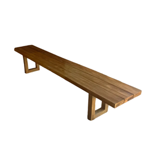Banc en bois Natsuki, construction en bois massif avec finition naturelle, idéal pour les intérieurs de style japonais, salles à manger et salons. - Product Image 2