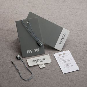 Étiquettes personnalisées de luxe pour vêtements, vente en gros, étiquettes et cartes en papier pour vêtements et accessoires capillaires - Product Image 4