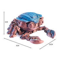 Robot Crabe Articulé Imprimé en 3D, Jouet en PLA Soie, Modèle Mécanique de Crustacé, Anti-stress, Décoration de Bureau Steampunk, Cadeau en Gros