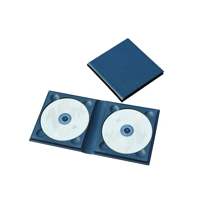 Suporte de caixa de apresentação de DVD USB em tecido PU PVC couro linho veludo vinil papel rígido papelão