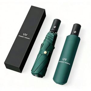 Sombrillas al por Mayor Personalizadas con Logotipo Impreso, Sombrilla Plegable Automática de 3 Secciones, Resistente al Viento y a la Lluvia, con Protección UV, Promocional - Product Image 1
