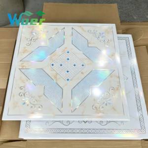 Paneles <span class=keywords><strong>de</strong></span> Techo <span class=keywords><strong>de</strong></span> <span class=keywords><strong>PVC</strong></span> Ignífugos a <span class=keywords><strong>Precio</strong></span> <span class=keywords><strong>de</strong></span> Fábrica, para Hospitales, Hoteles, Centros Comerciales, Apartamentos, Venta al por Mayor, Cuadrados <span class=keywords><strong>de</strong></span> 603x603mm, 595x595mm, Tipo Rejilla - Product Image 1
