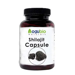 Cápsulas de pó Shilajit Chaga de marca própria/Extrato de cogumelo Chaga com cápsula Shilajit/cápsula de cogumelo Shilajit
