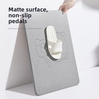 Tapis de salle de bain et de cuisine Duoyi en terre de diatomée, séchage rapide, absorbant l'eau, antidérapant, motif uni moderne