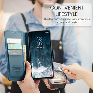 Funda con Soporte de Carga Inalámbrica CaseMe para <span class=keywords><strong>Samsung</strong></span> S24 <span class=keywords><strong>FE</strong></span> S23 Ultra S22 S21 <span class=keywords><strong>S20</strong></span>, Funda Tipo Cartera para <span class=keywords><strong>Samsung</strong></span> Galaxy S24 <span class=keywords><strong>FE</strong></span> con Espacio para Tarjetas - Product Image 3