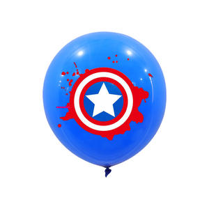 Globos Temáticos de Superhéroes de América, Globos de Látex de 12 Pulgadas con Personajes de Dibujos Animados de Capitán América, Spiderman - Product Image 3