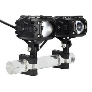 Phare de moto Devil Eye 60w Haute luminosité Faisceaux LED filaires Feux de travail LED Multifonctionnels Feux de conduite tricolores - Product Image 1
