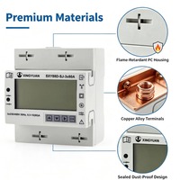Compteur d'énergie homologué MID, classe B, triphasé, rail DIN, 3x80A, 230/400V, M-Bus, écran LCD pour la mesure intelligente des communautés