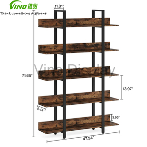 5-Tier kệ sách lưu trữ hiển thị giá đơn vị cửa hàng bán lẻ đứng với hiệu quả lưu trữ kệ đơn vị - Product Image 2