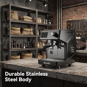 SY-108 Máquina de Café <span class=keywords><strong>Espresso</strong></span> Comercial Totalmente Automática de 19 Bares con Espumador de Leche de un Toque y Sistema de Autolimpieza para Cafetería - Product Image 1