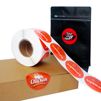 Étiquette de sécurité personnalisée pour emballage alimentaire, sac de livraison, boîte à emporter, impression d'emballage alimentaire, autocollant en papier adhésif jetable imperméable