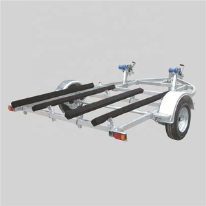 Remorque pour bateau à un essieu en acier galvanisé, remorque pour yacht en FRP - Product Image 4