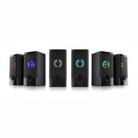 Audio de estantería de unidad dual alimentado por USB estéreo RGB de madera de alta calidad para altavoz de PC de sala de juegos