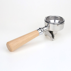 Portafiltro de café <span class=keywords><strong>Delonghi</strong></span> Brevill, <span class=keywords><strong>mango</strong></span> de madera, 51mm, 54mm, 58mm, con doble boquilla y 2 tazas de cesta - Product Image 3