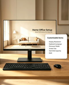 PC de bureau commercial personnalisé en gros E700-HD Hairuichuang, haute vitesse, 16 Go DDR4, 256 Go SSD + 1 To HDD, écran HD 23,8 pouces, ensemble de bureau tout-en-un - Product Image 1