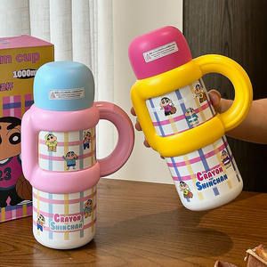 ขวดน้ำเก็บอุณหภูมิลายเครยอนชินจัง 500 มล. สำหรับเด็ก พร้อมหูจับและฝาปิด - Product Image 5