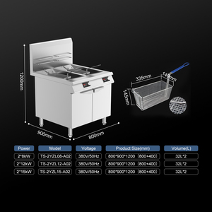 Commercial Double Réservoir 64l Brûleur Électrique Cuisinière <span class=keywords><strong>À</strong></span> Huile <span class=keywords><strong>À</strong></span> <span class=keywords><strong>Induction</strong></span> Auto Sauté Machine 15kw Plat <span class=keywords><strong>Friteuse</strong></span> <span class=keywords><strong>À</strong></span> <span class=keywords><strong>Induction</strong></span> Profonde Cuisinière - Product Image 2