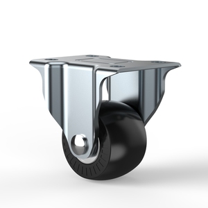 3-Zoll-Bürostuhl-Lenkräder Low Profile Swivel und Rigid Nylon Plate Rollen mit Gummi OEM anpassbar - Product Image 3