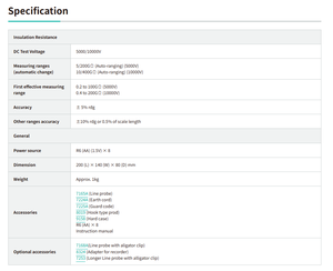 Testeur d'isolation haute tension Kyoritsu KEW 3123A, précision de 5 %, instruments de mesure et d'analyse - Product Image 4