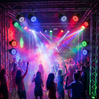 Barra de Luz LED RGBW de 180W con Control de Sonido DMX512 y Soporte Colgante para Iluminación de Escenarios, Bodas, Fiestas y Clubs